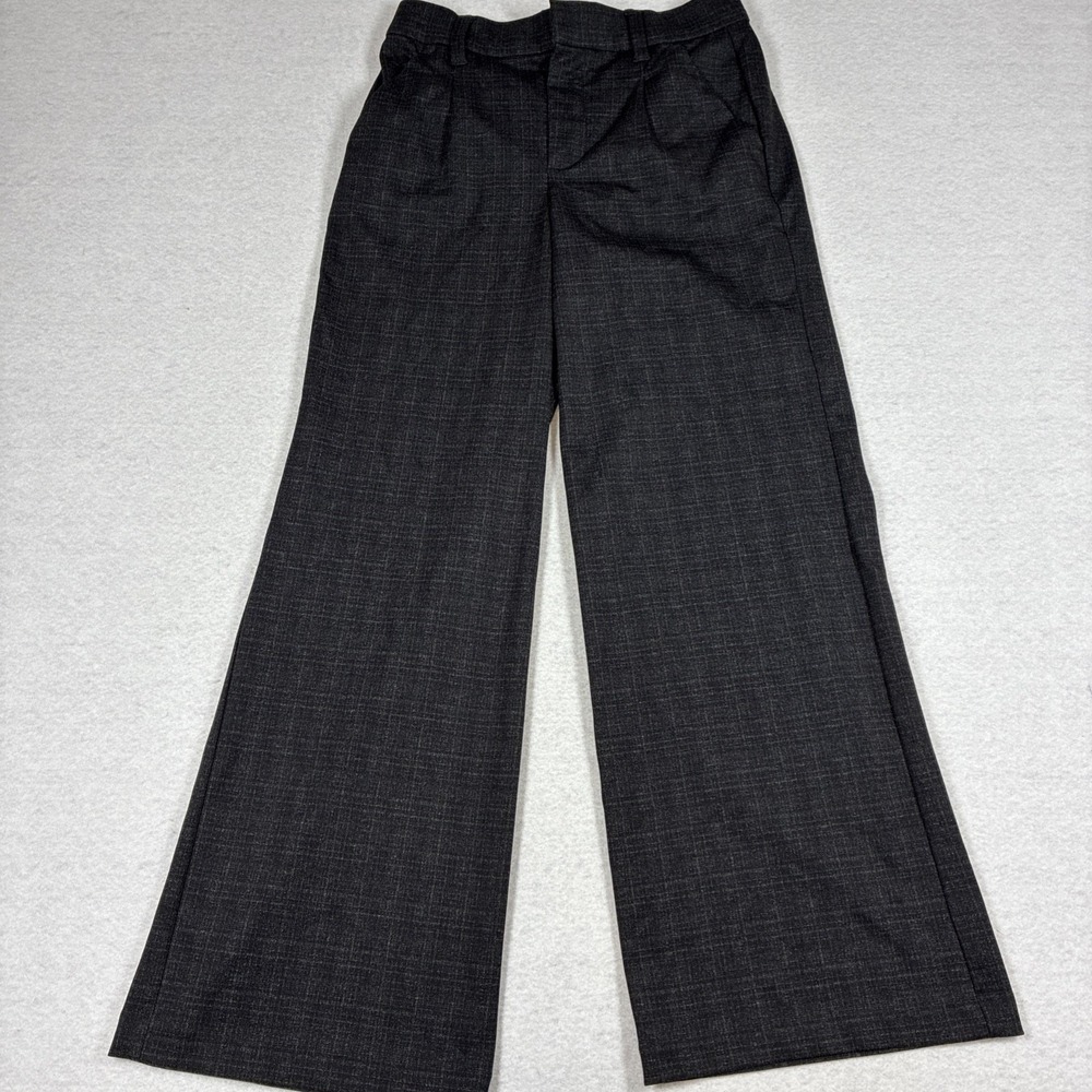 Democracy Absolution Plaid Pull On  Wide Leg Crop Trouser Pants Career Size 4